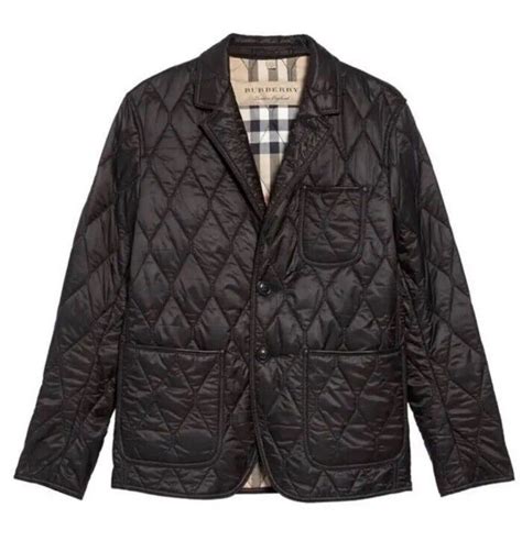 burberry mens gillington black quilted jacket|Burberry harrington jacket.